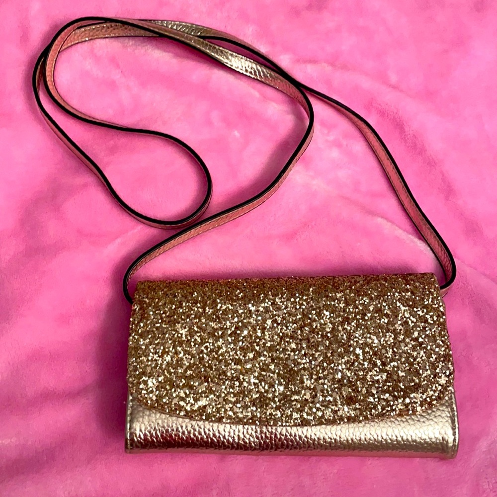 Rose Gold Sparkly Over the Shoulder Pocketbook